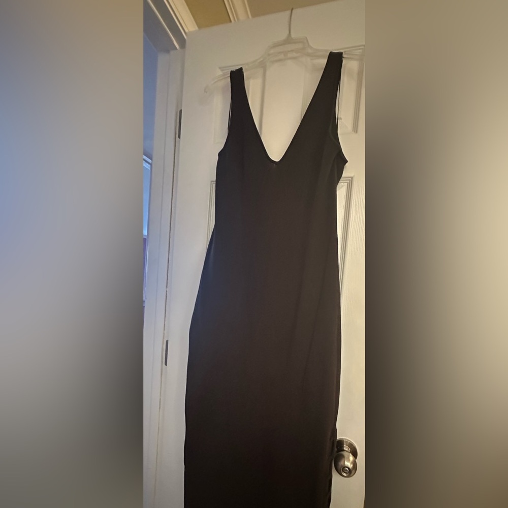 Brown knit dress